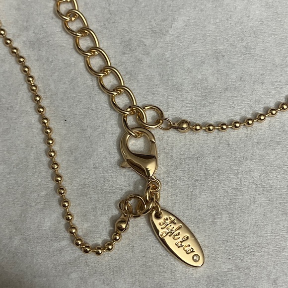 NWT Style & Co. Gold tone Necklace with Faceted Amber Pendant - Picture 3 of 7